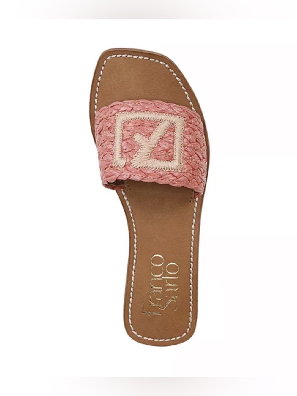Franco Sarto Tina 5 Slide Sandals Color RETRO Red Raffia Size:8